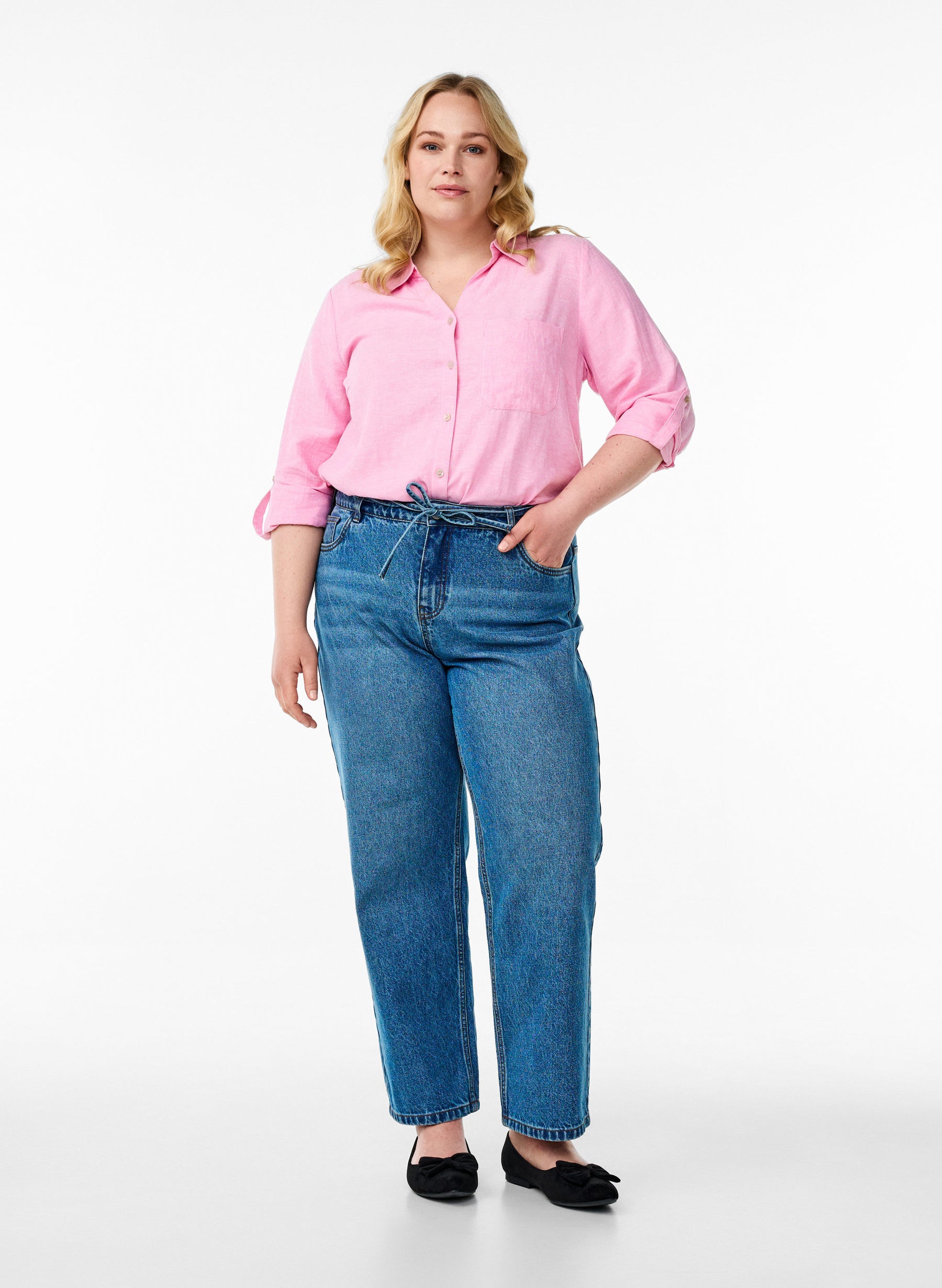 Zizzi Lina Shirt in Pink 