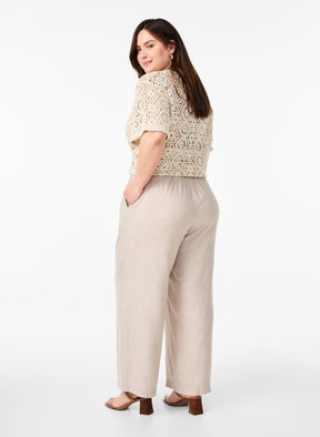 Zizzi Lina Trousers in Taupe