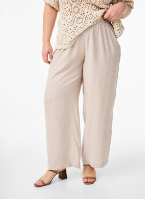 Zizzi Lina Trousers in Taupe
