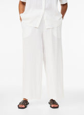 Zizzi Line Trousers in White. 