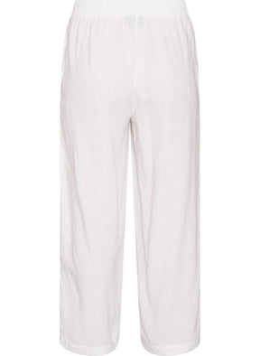 Zizzi Line Trousers in White 