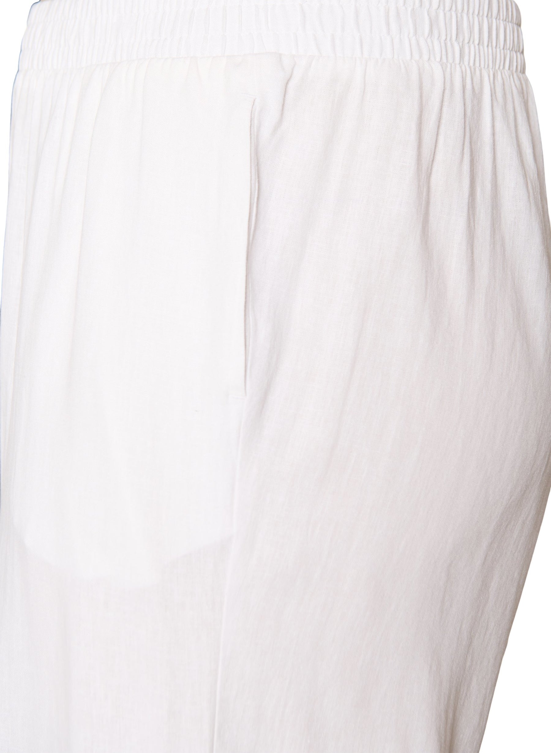 Zizzi Line Trousers in White 