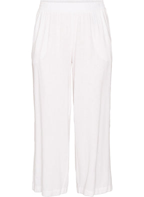 Zizzi Line Trousers in White 