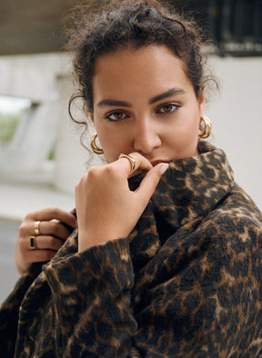 Zizzi Liva Coat in Leopard Print