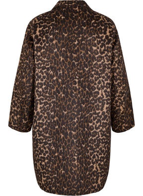 Zizzi Liva Coat in Leopard Print