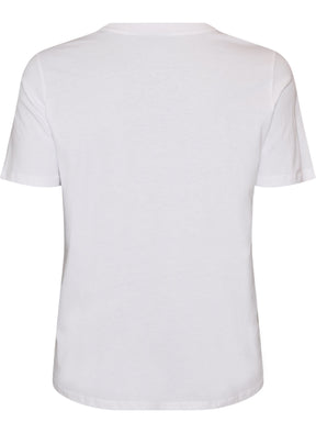Zizzi Liz T-Shirt in White Lemon 