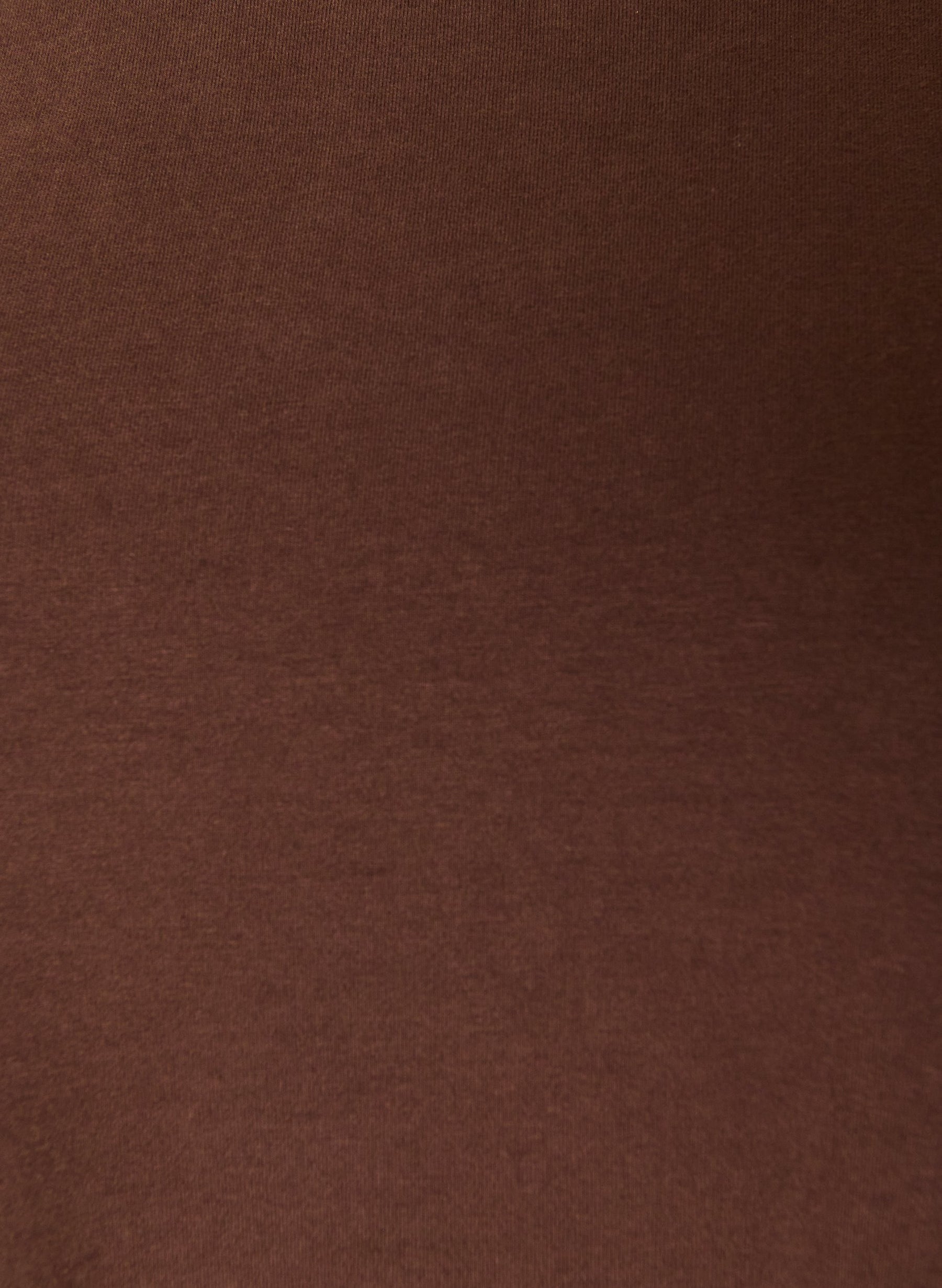 Zizzi Long Sleeve Top in Coffee Bean 