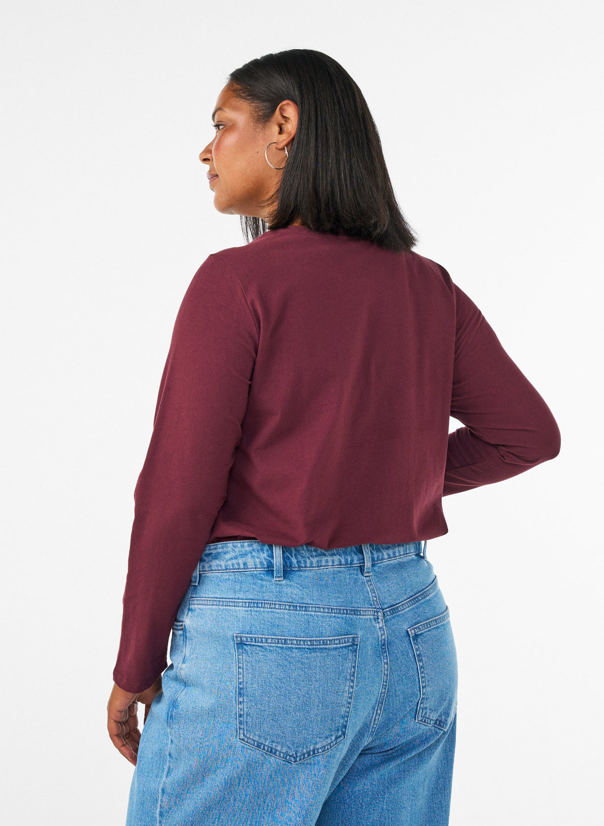 Zizzi Long Sleeve Top in Port Royal 