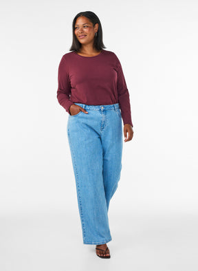 Zizzi Long Sleeve Top in Port Royal 