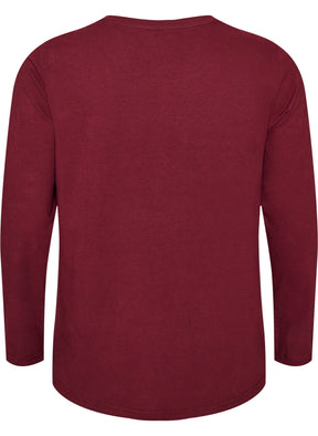 Zizzi Long Sleeve Top in Port Royal 