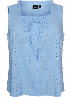 Zizzi Luna Blouse in Blue 