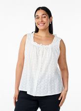 Zizzi Luna Blouse in White 