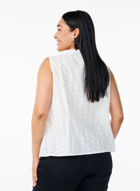 Zizzi Luna Blouse in White 