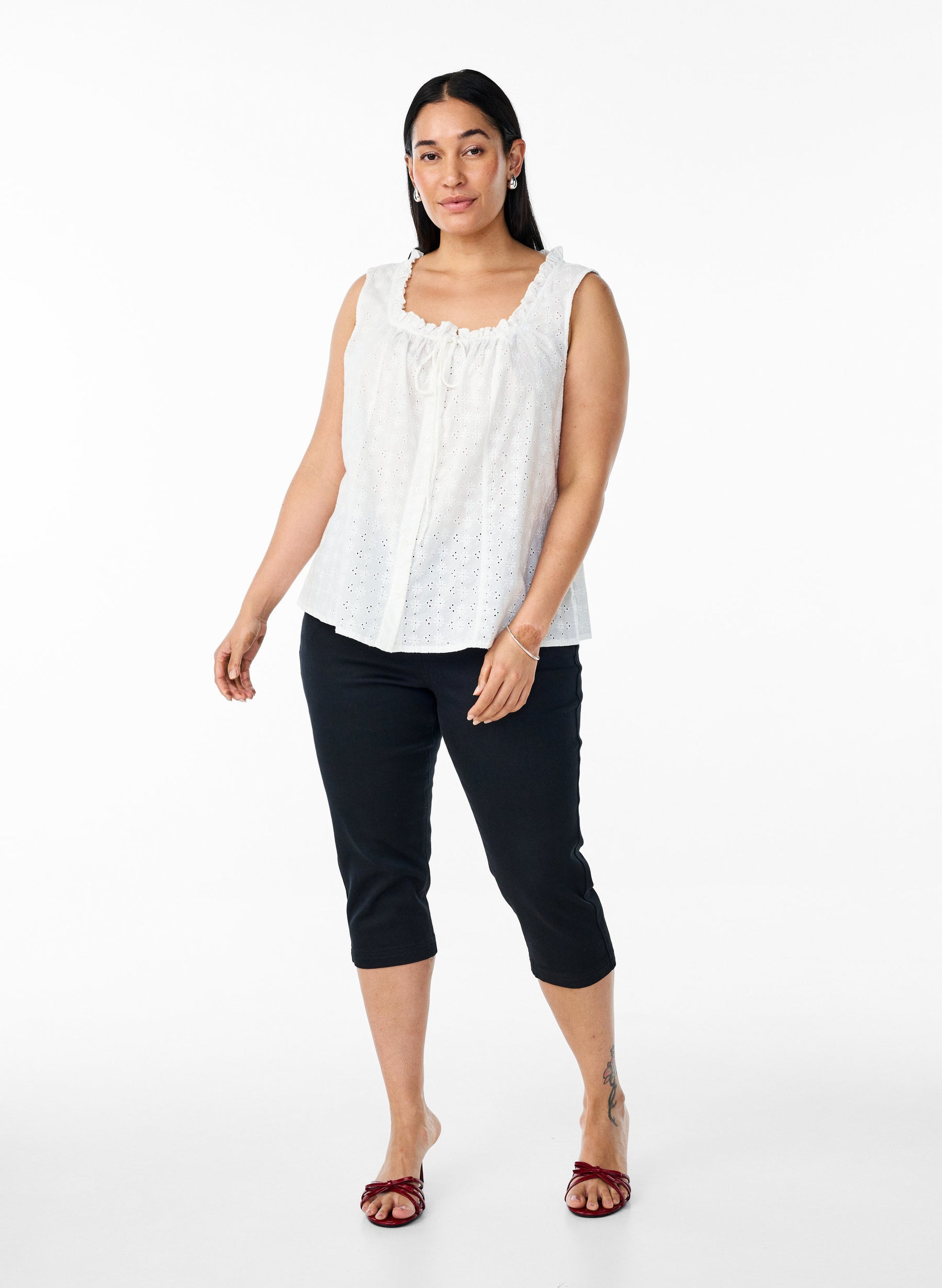 Zizzi Luna Blouse in White 
