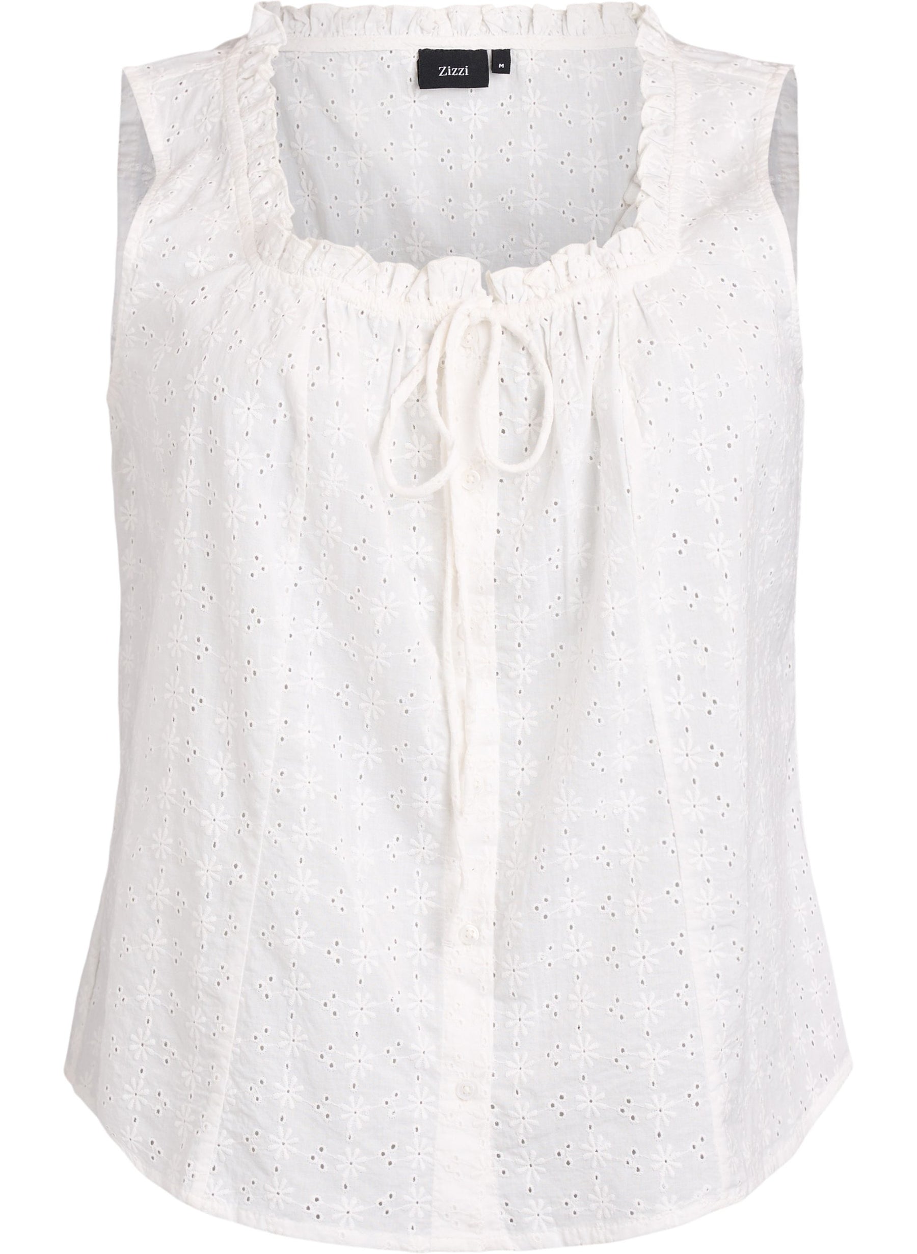 Zizzi Luna Blouse in White 