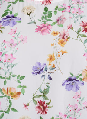 Zizzi Maeve Blouse with Wild Flowers, a wild flower all over print