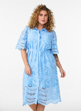 Zizzi Malika Dress in Blue 