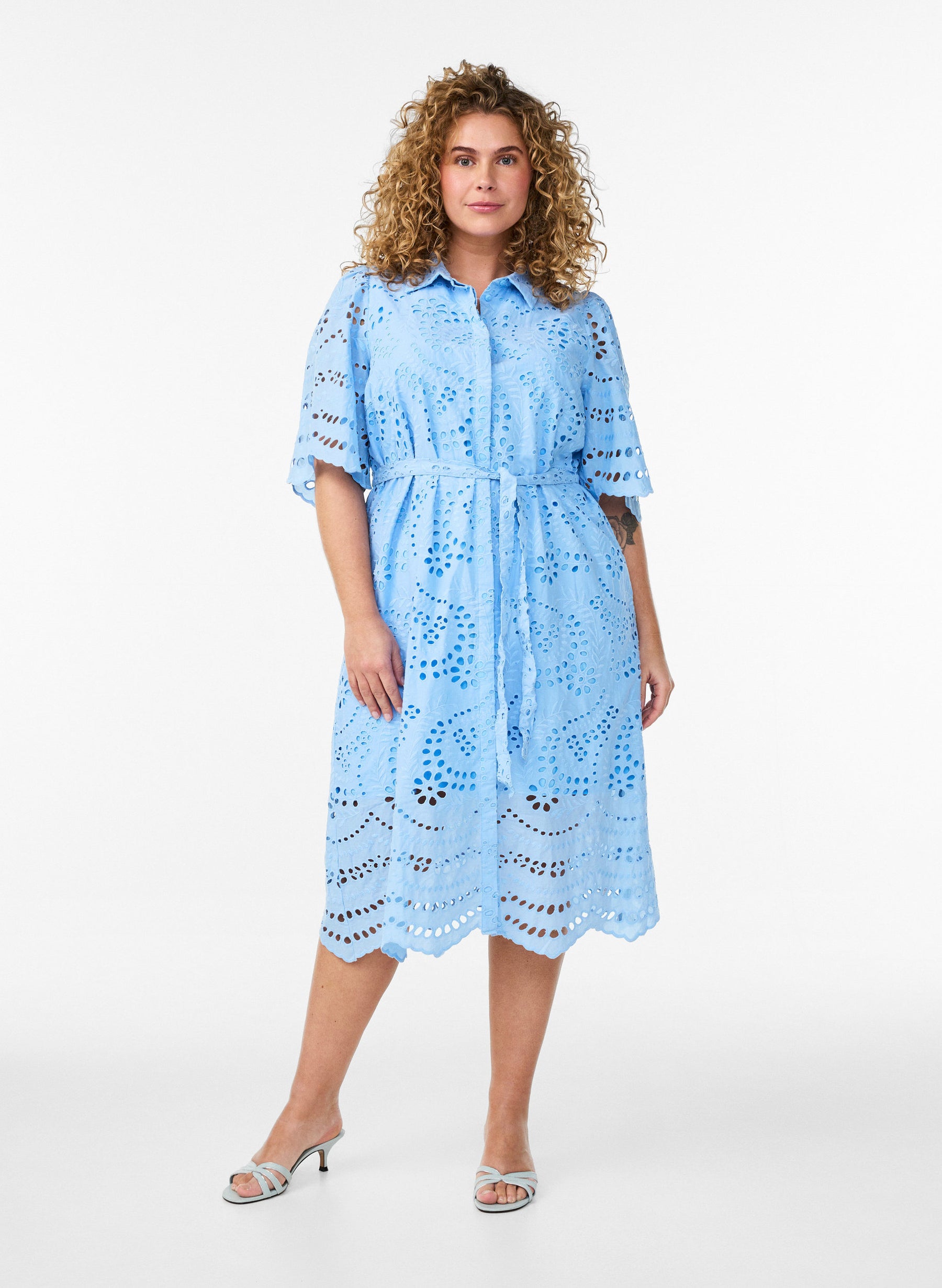 Zizzi Malika Dress in Blue 