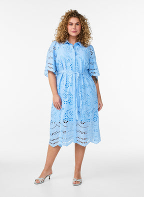 Zizzi Malika Dress in Blue 