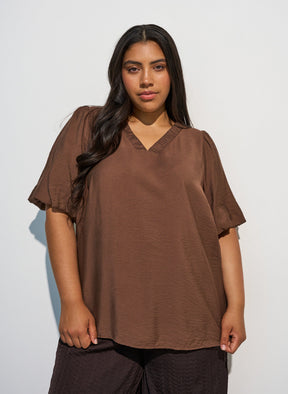 Zizzi Meredith Blouse in Carafe 