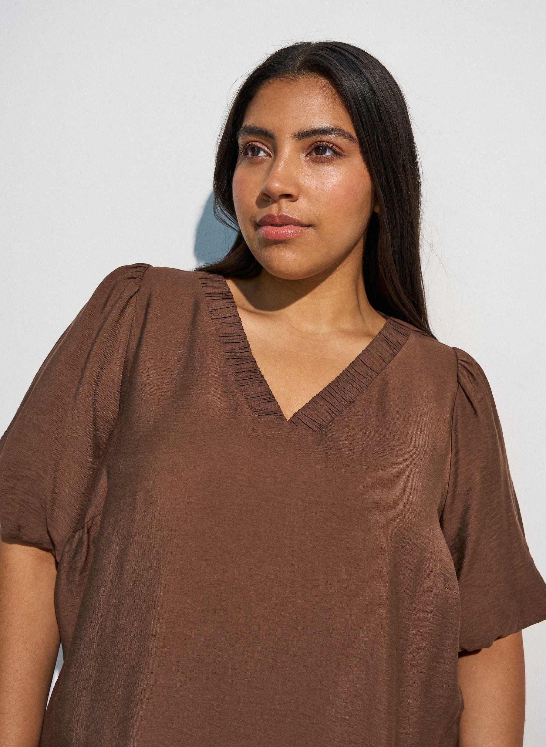 Zizzi Meredith Blouse in Carafe 