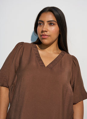 Zizzi Meredith Blouse in Carafe 