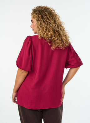Zizzi Meredith Blouse in Rumba Red 