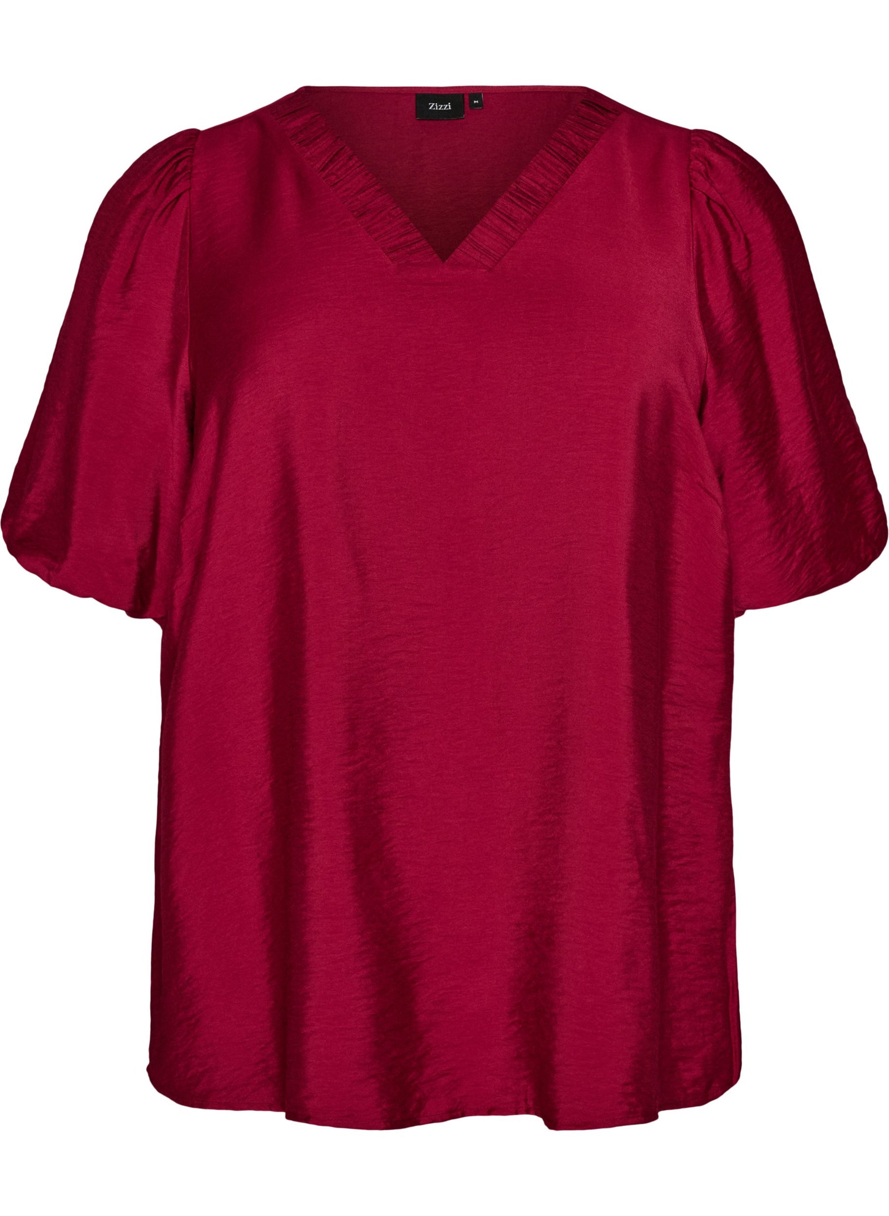 Zizzi Meredith Blouse in Rumba Red 