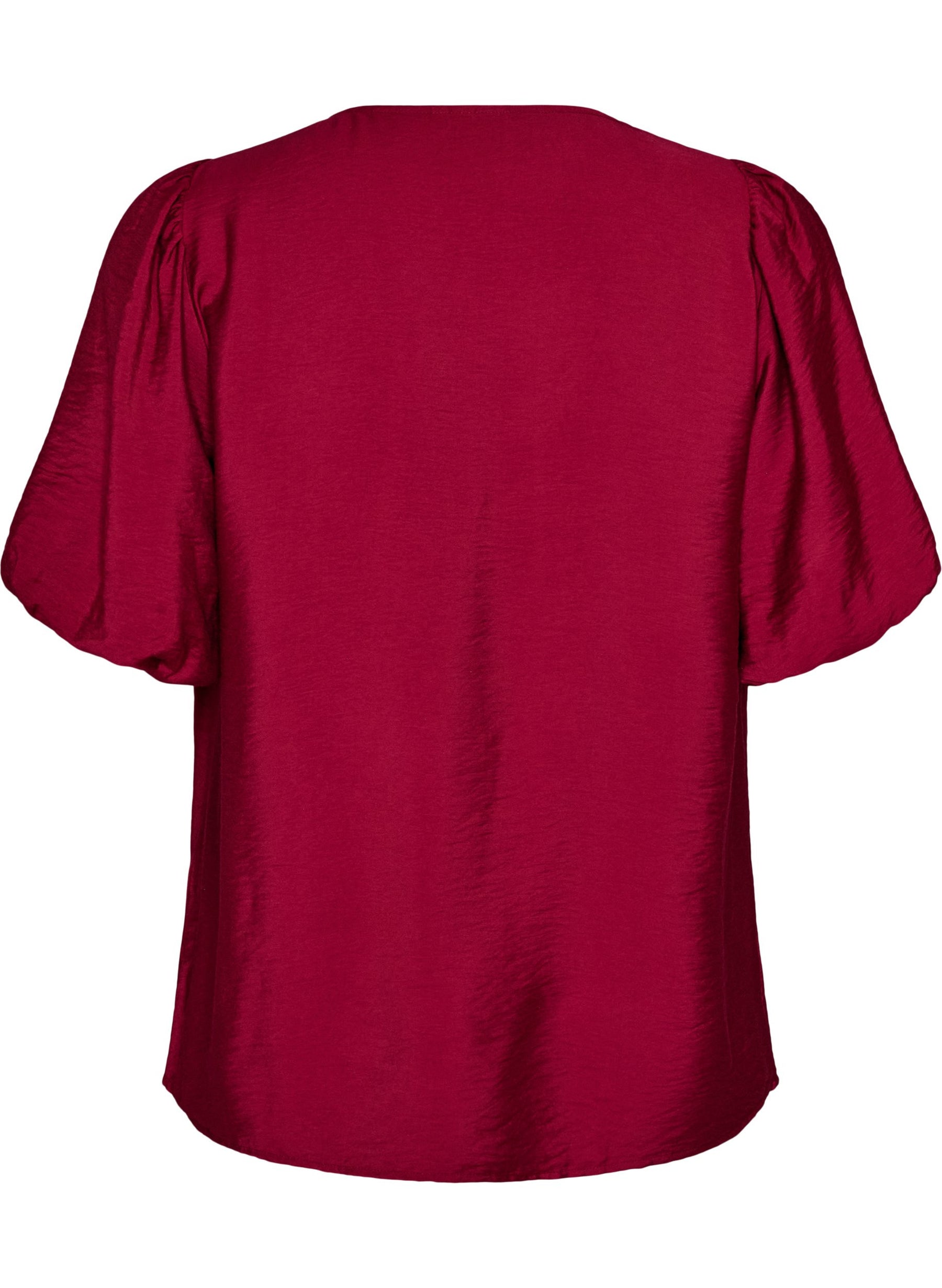 Zizzi Meredith Blouse in Rumba Red 