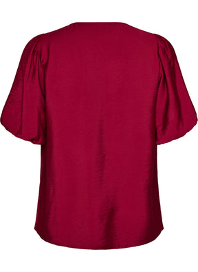 Zizzi Meredith Blouse in Rumba Red 
