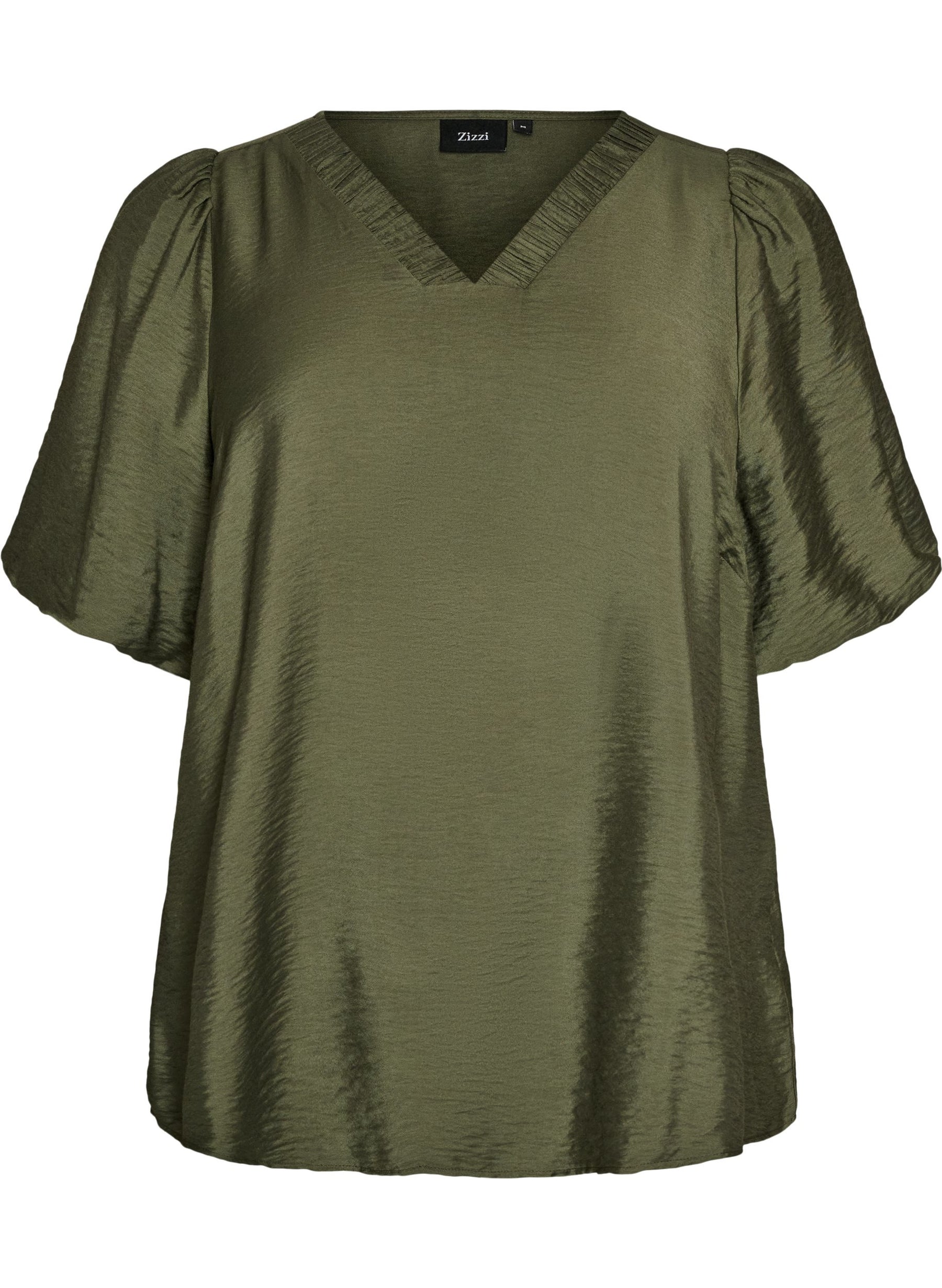 Zizzi Meredith Blouse in Thyme 