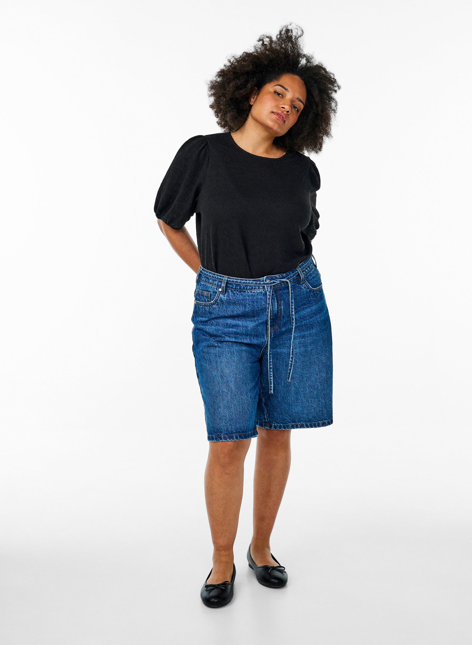 Zizzi Mina Blouse in Black 