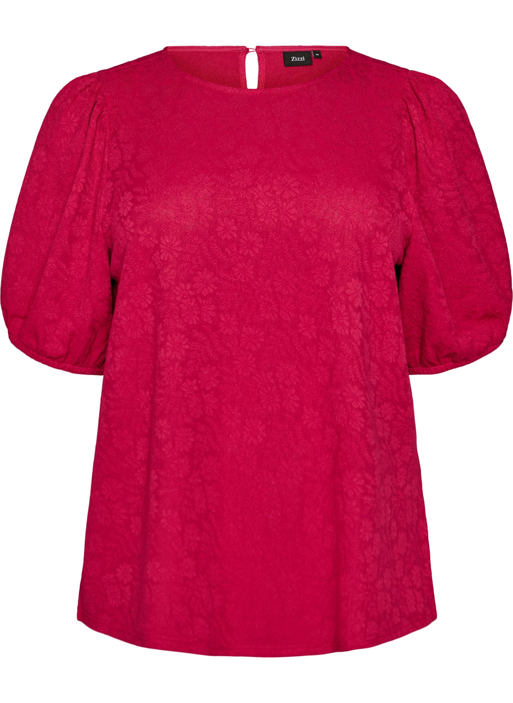 Zizzi Mina Blouse in Pink Sangria 