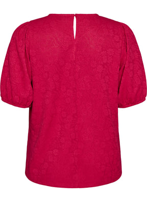 Zizzi Mina Blouse in Pink Sangria 