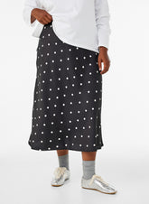 Zizzi Minela Skirt in Black Polka Dot 