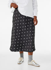 Zizzi Minela Skirt in Black Polka Dot 