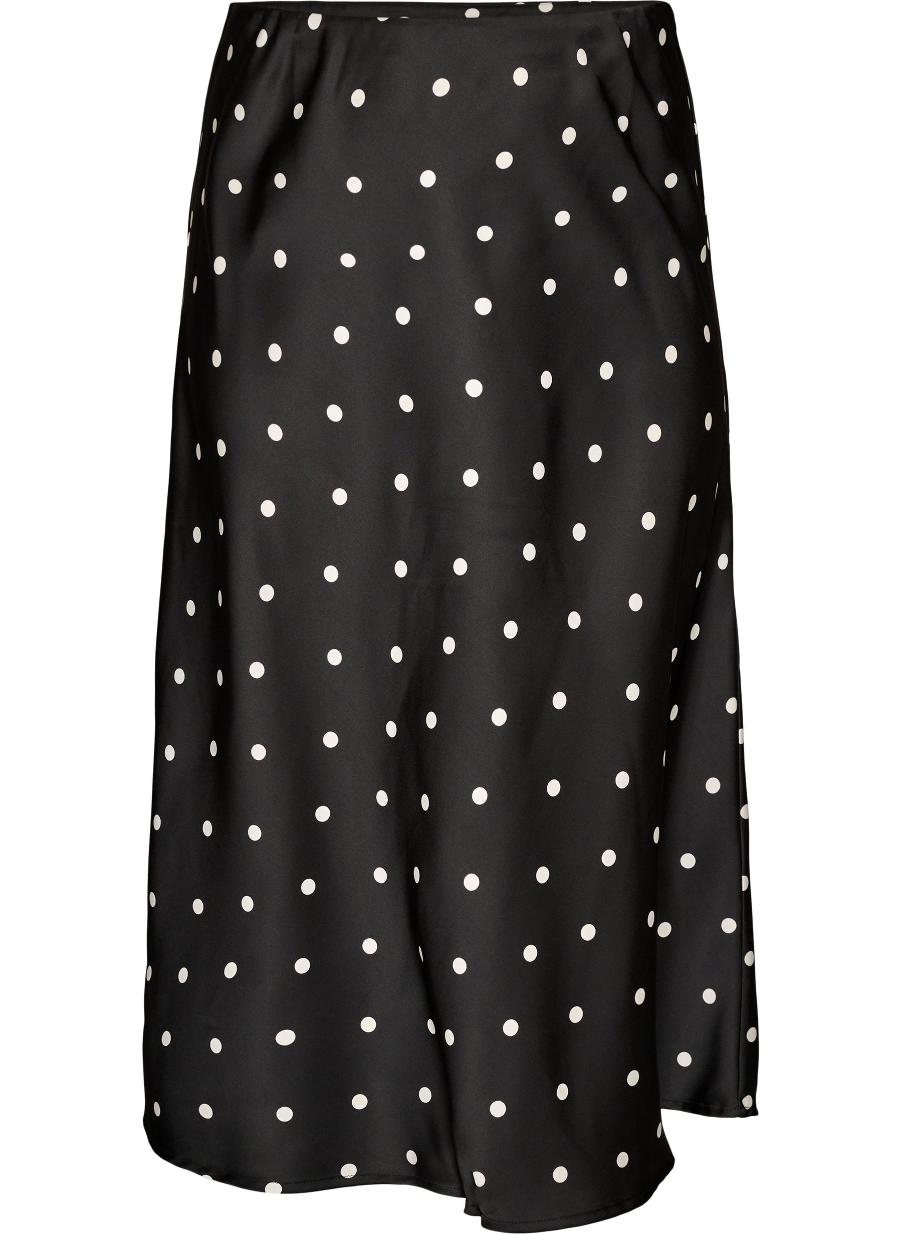 Zizzi Minela Skirt in Black Polka Dot 
