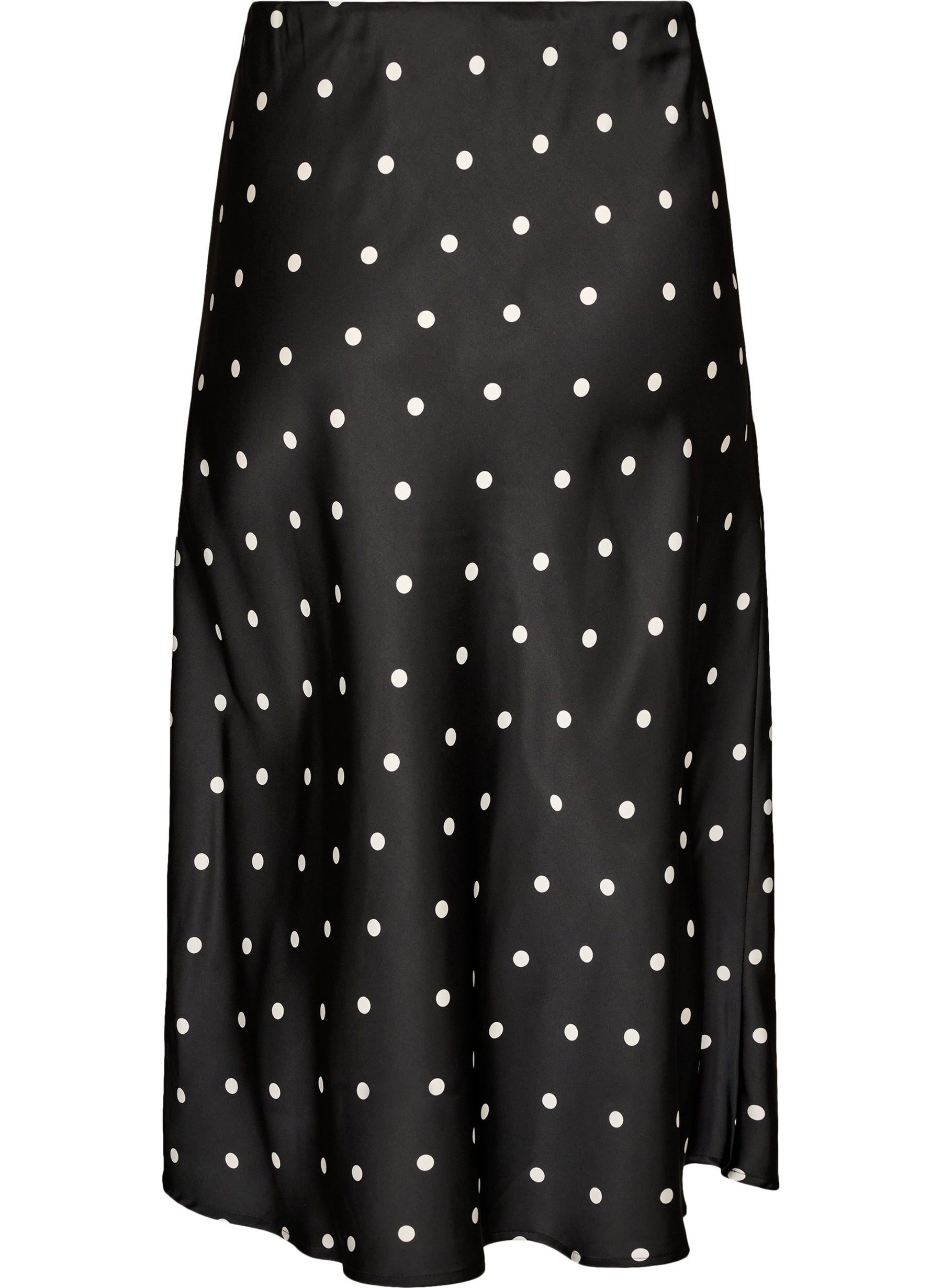Zizzi Minela Skirt in Black Polka Dot 