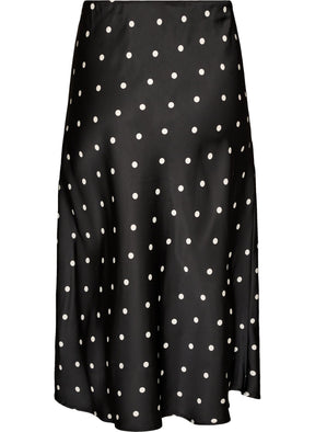 Zizzi Minela Skirt in Black Polka Dot 