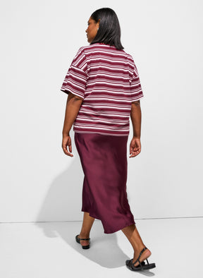 Zizzi Minela Skirt in Winetasting