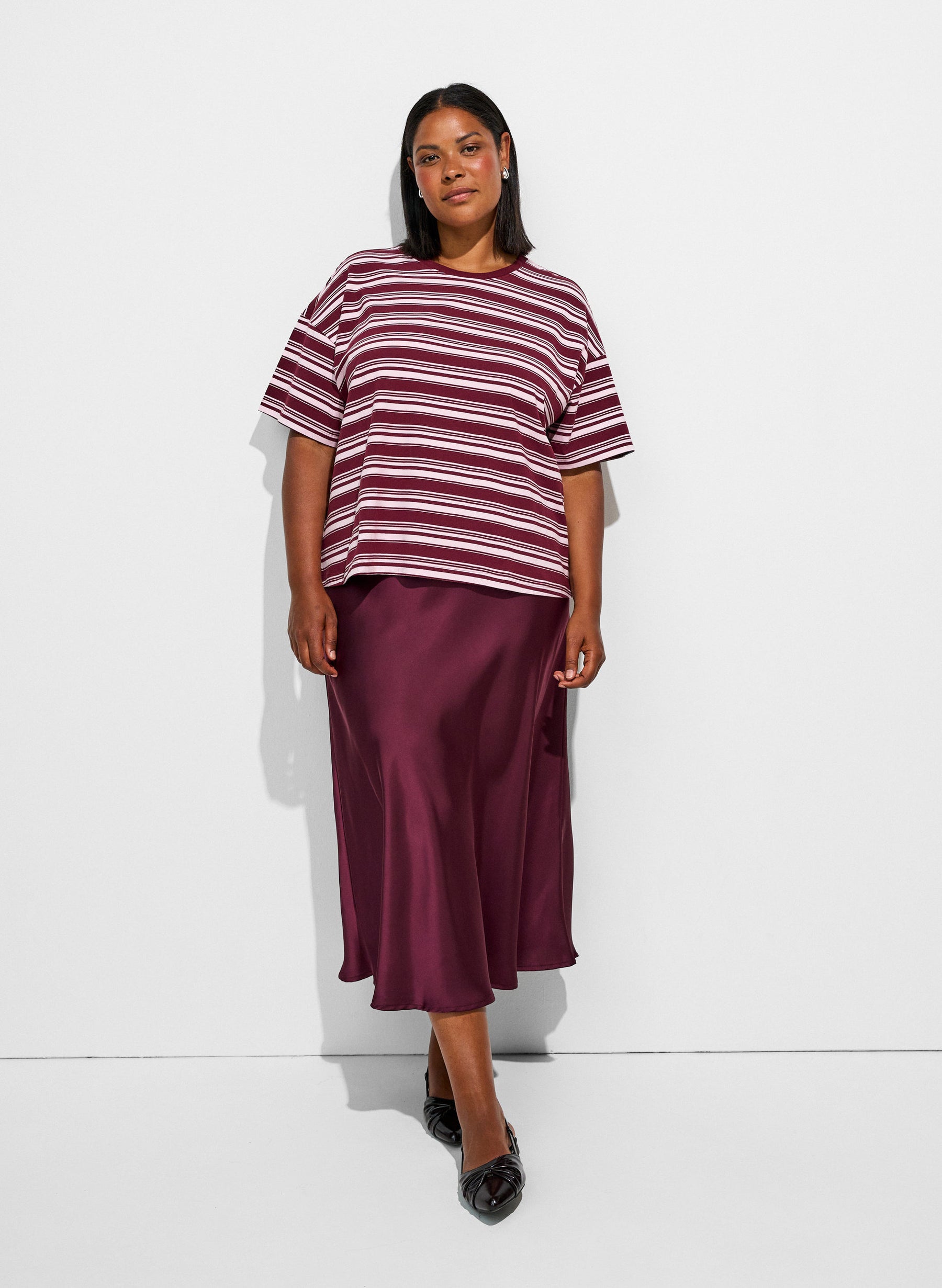 Zizzi Minela Skirt in Winetasting 