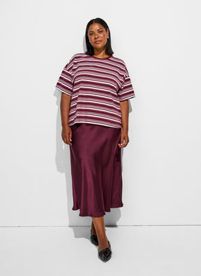Zizzi Minela Skirt in Winetasting 