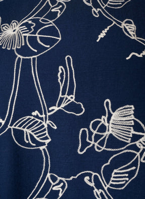 Zizzi Misha Blouse in Navy 