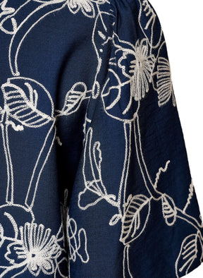 Zizzi Misha Blouse in Navy 