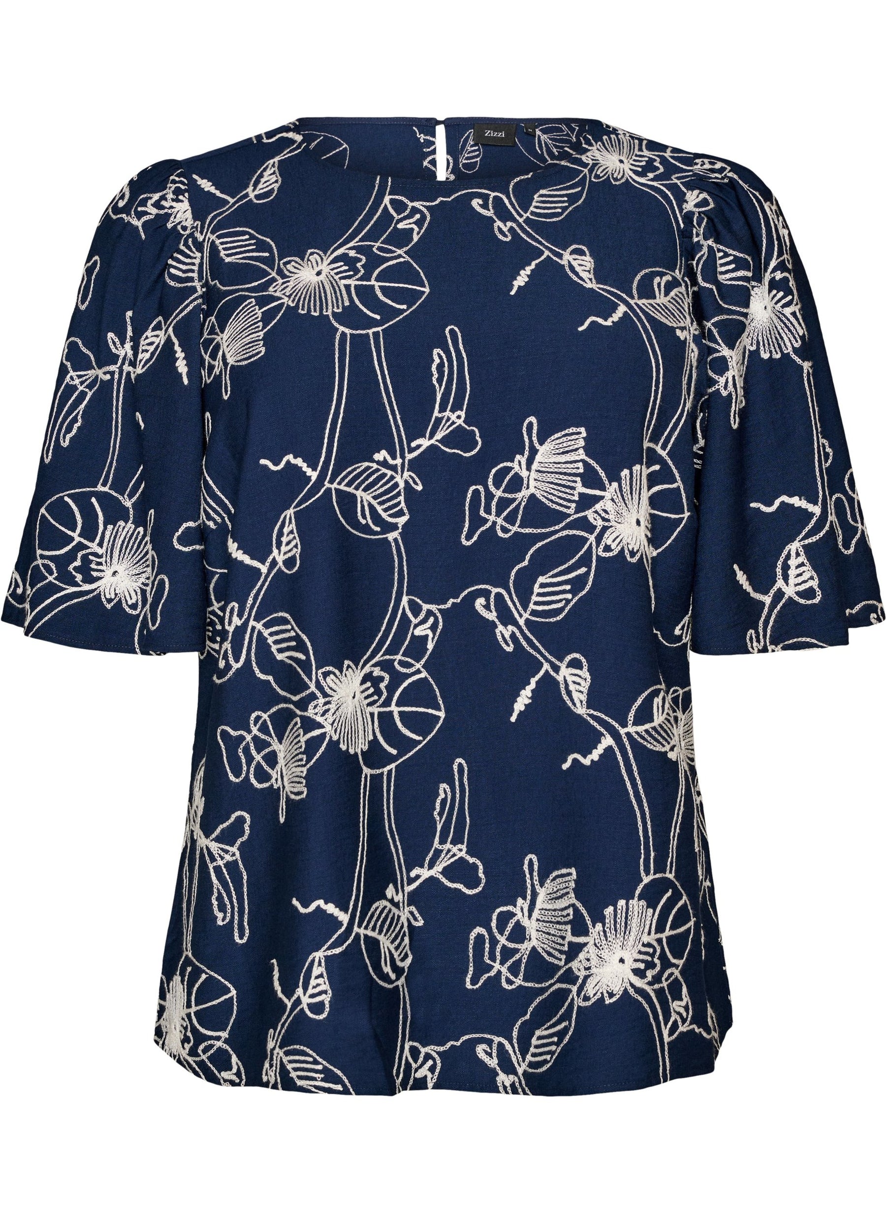 Zizzi Misha Blouse in Navy 