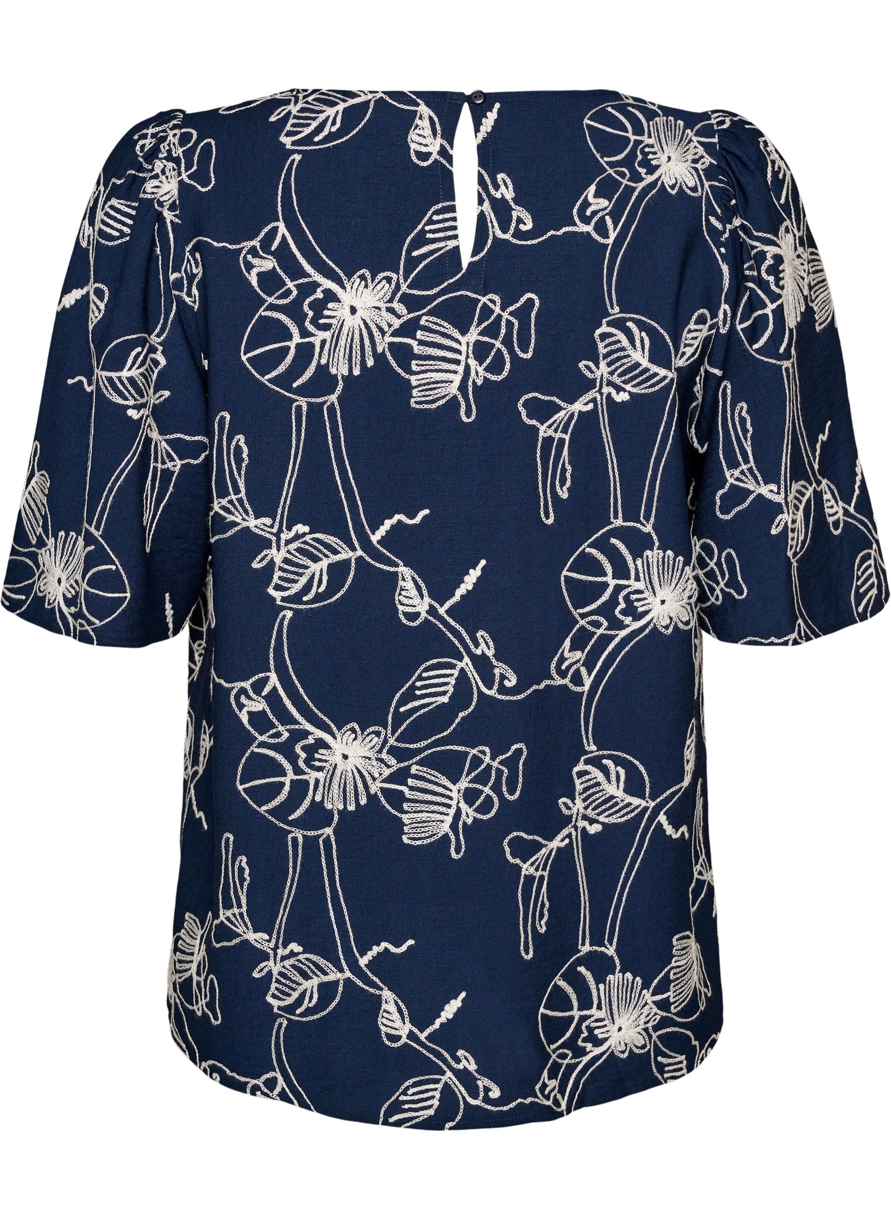 Zizzi Misha Blouse in Navy 