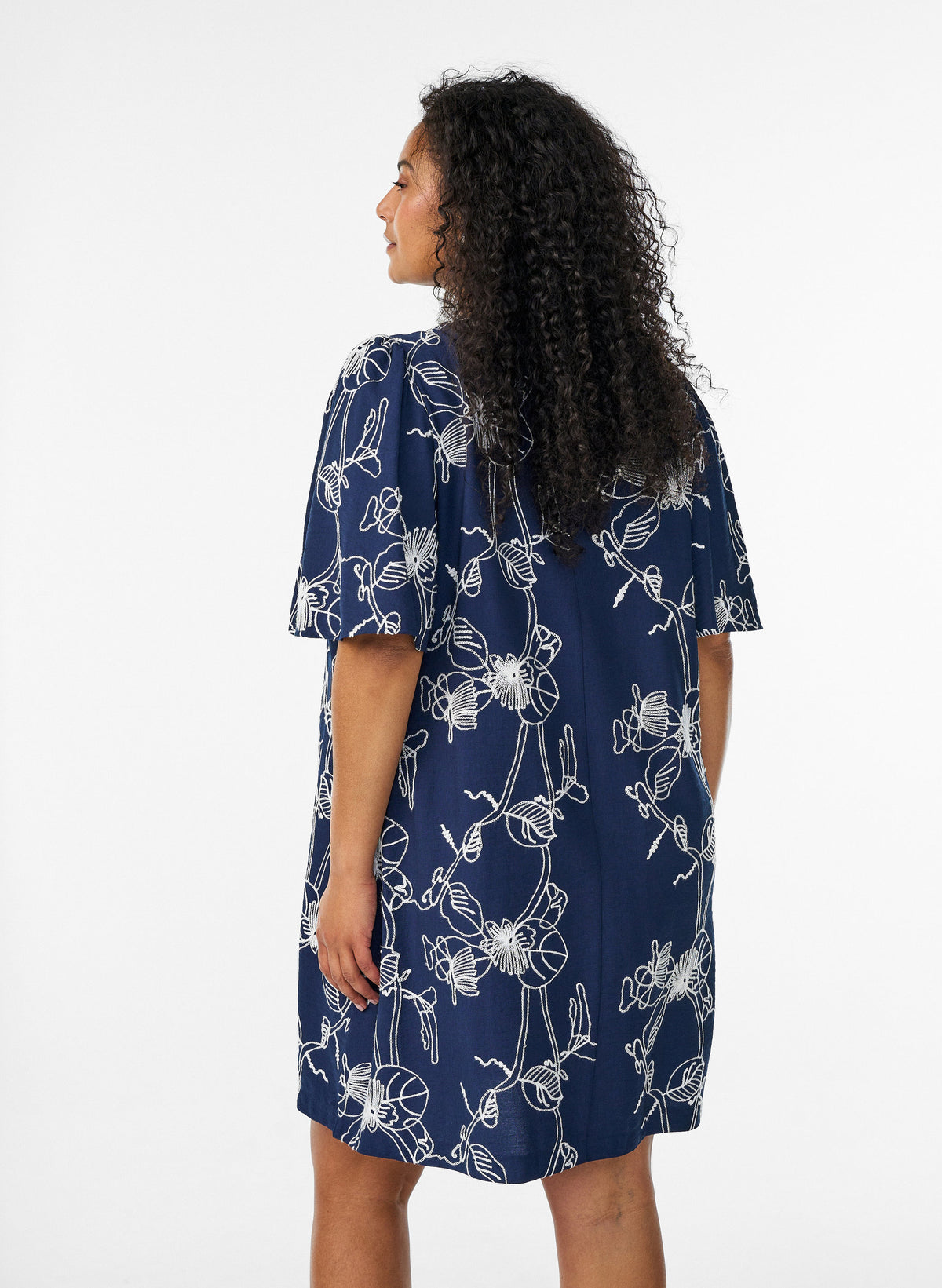 Zizzi Misha Dress in Navy  