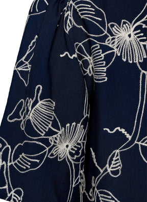Zizzi Misha Dress in Navy  