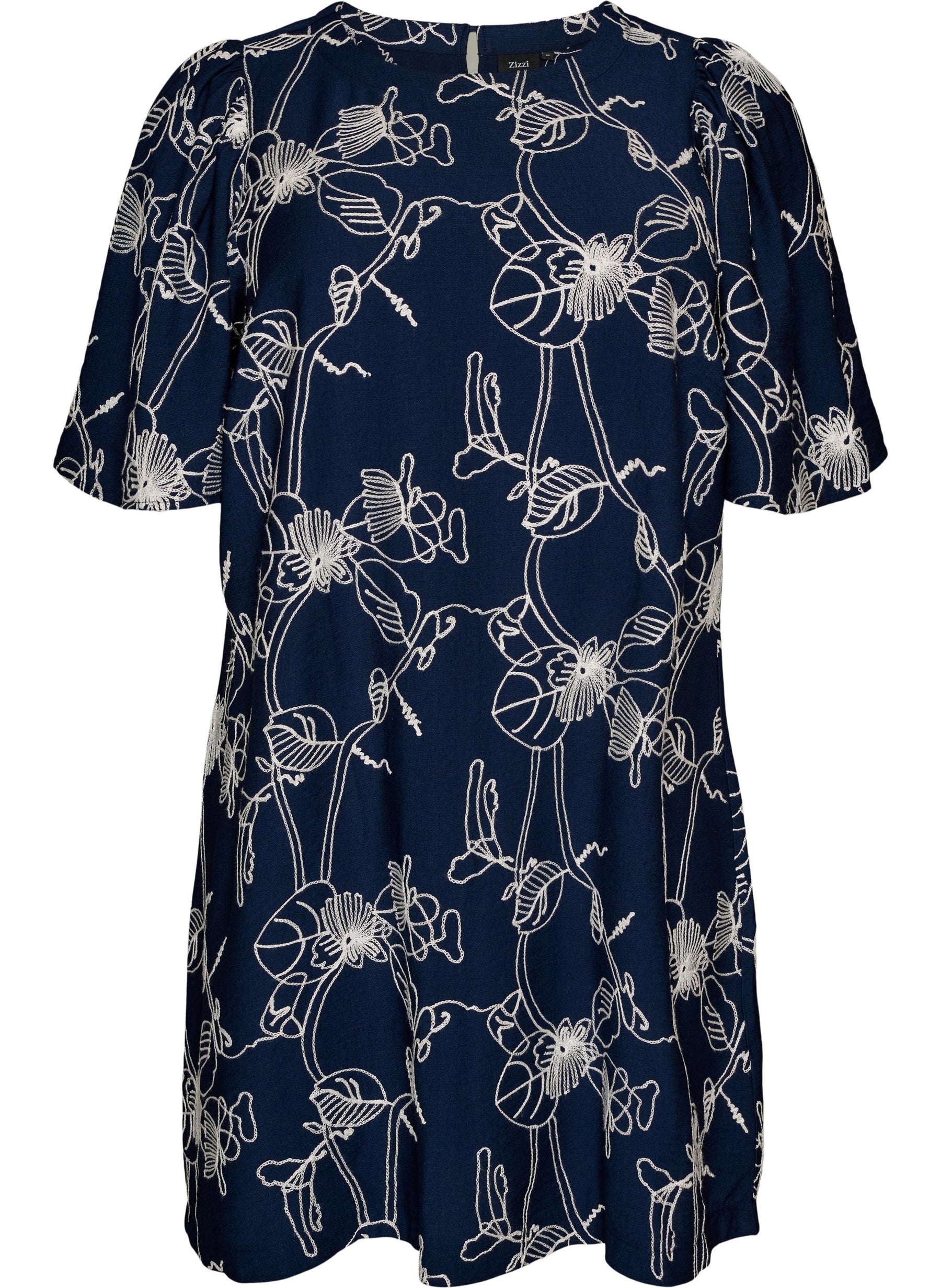 Zizzi Misha Dress in Navy  