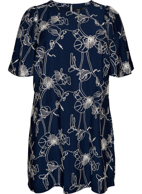 Zizzi Misha Dress in Navy  